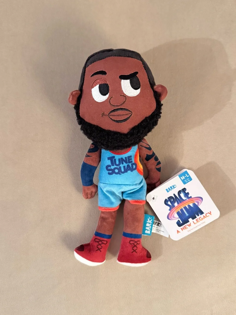 BarkBox LeBron James Space Jam M-L Plush Dog Toy NWT
